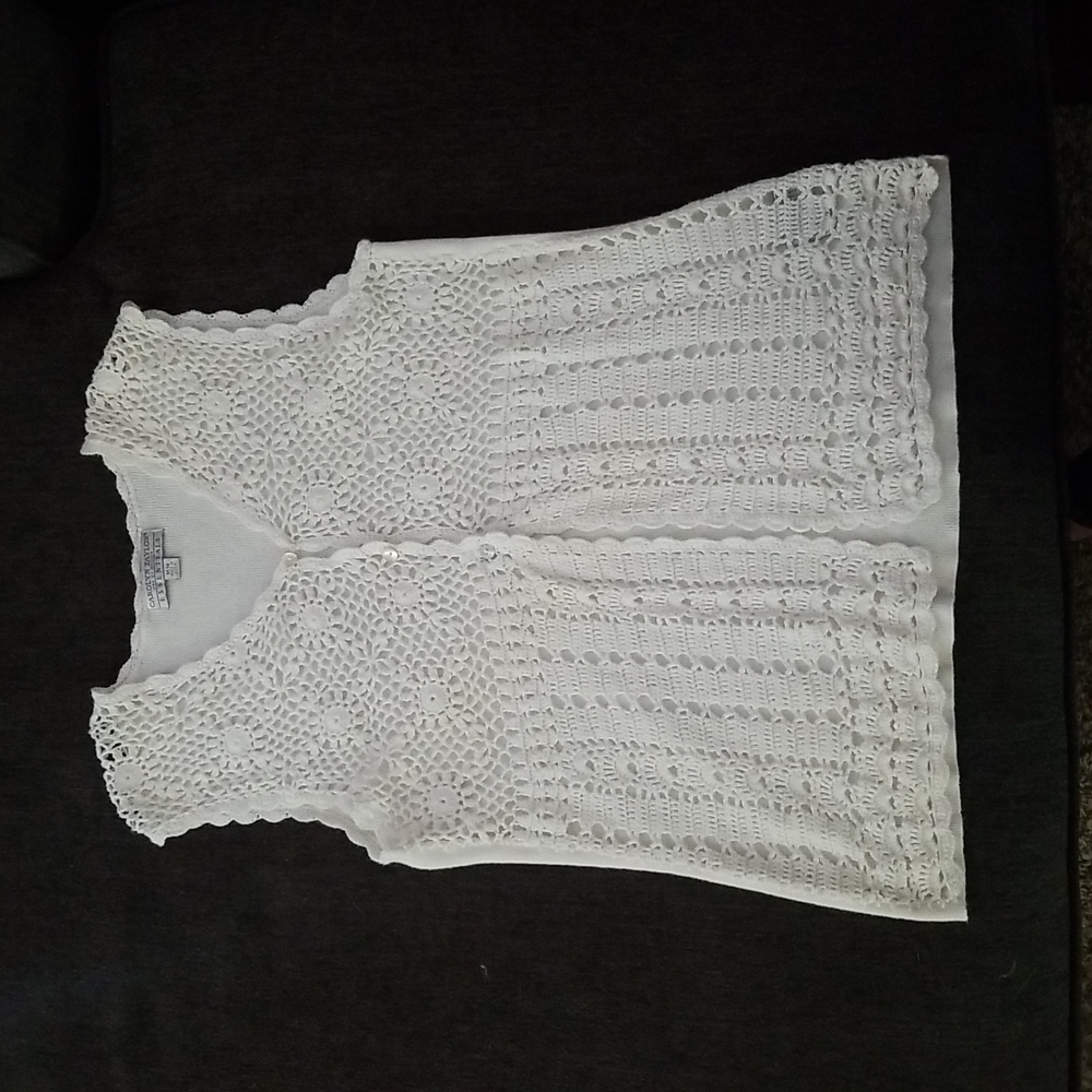 Carolyn Taylor White Knitted Vest Shirt